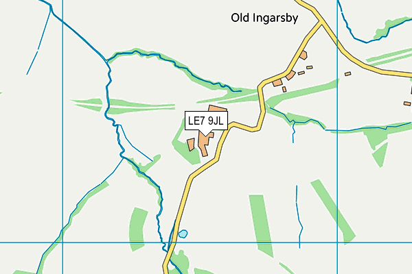 LE7 9JL map - OS VectorMap District (Ordnance Survey)