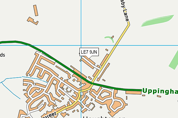 LE7 9JN map - OS VectorMap District (Ordnance Survey)