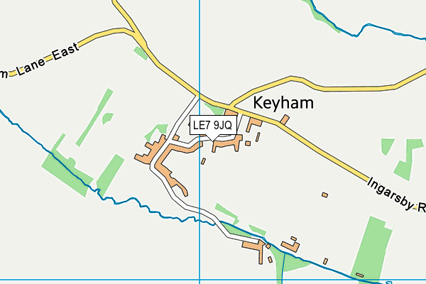 LE7 9JQ map - OS VectorMap District (Ordnance Survey)