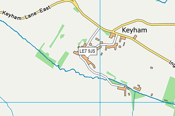 LE7 9JS map - OS VectorMap District (Ordnance Survey)