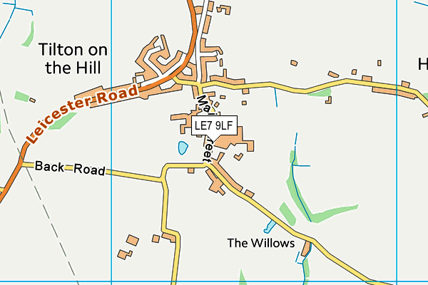 LE7 9LF map - OS VectorMap District (Ordnance Survey)
