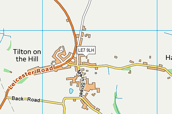 LE7 9LH map - OS VectorMap District (Ordnance Survey)