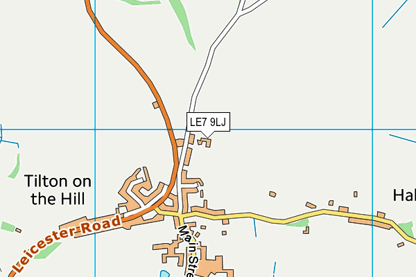LE7 9LJ map - OS VectorMap District (Ordnance Survey)