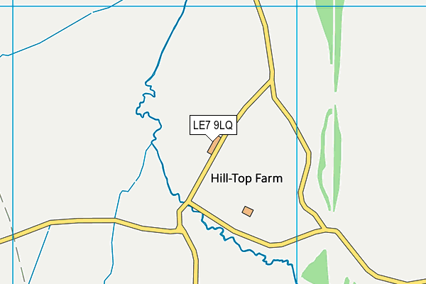 LE7 9LQ map - OS VectorMap District (Ordnance Survey)