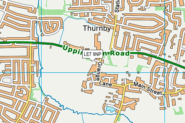 LE7 9NP map - OS VectorMap District (Ordnance Survey)