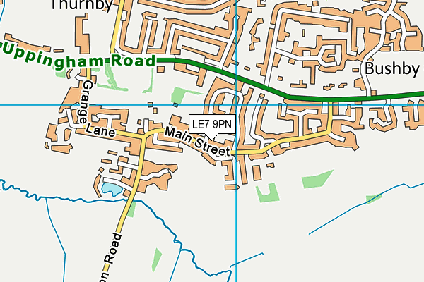 LE7 9PN map - OS VectorMap District (Ordnance Survey)
