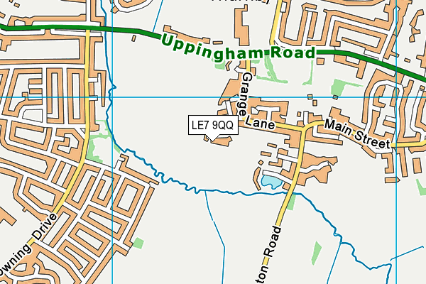 LE7 9QQ map - OS VectorMap District (Ordnance Survey)