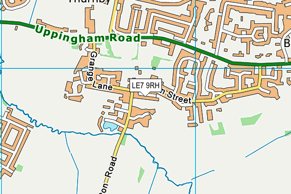 LE7 9RH map - OS VectorMap District (Ordnance Survey)
