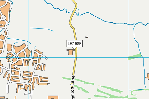 LE7 9SF map - OS VectorMap District (Ordnance Survey)