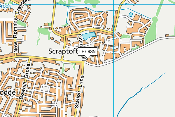 LE7 9SN map - OS VectorMap District (Ordnance Survey)