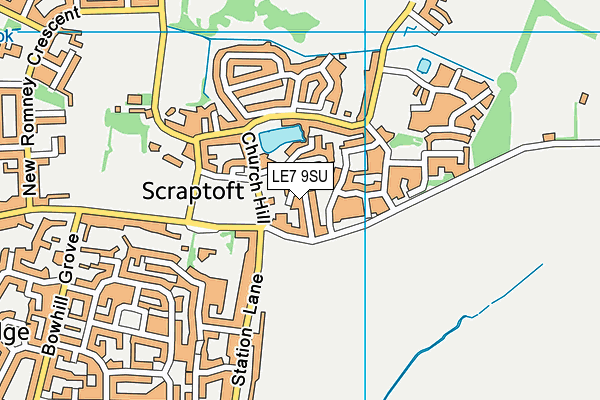 LE7 9SU map - OS VectorMap District (Ordnance Survey)
