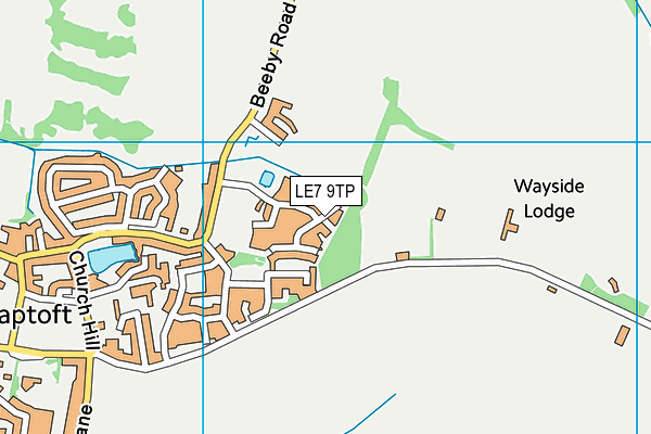 LE7 9TP map - OS VectorMap District (Ordnance Survey)