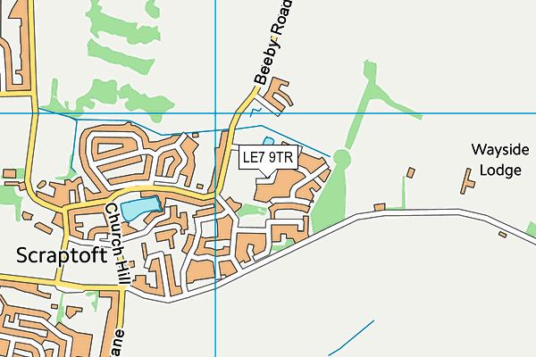 LE7 9TR map - OS VectorMap District (Ordnance Survey)