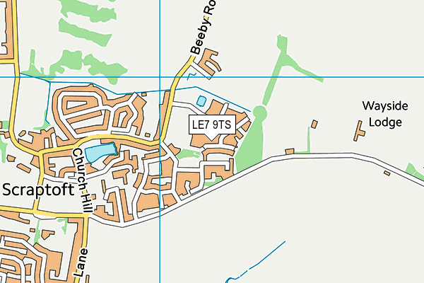 LE7 9TS map - OS VectorMap District (Ordnance Survey)