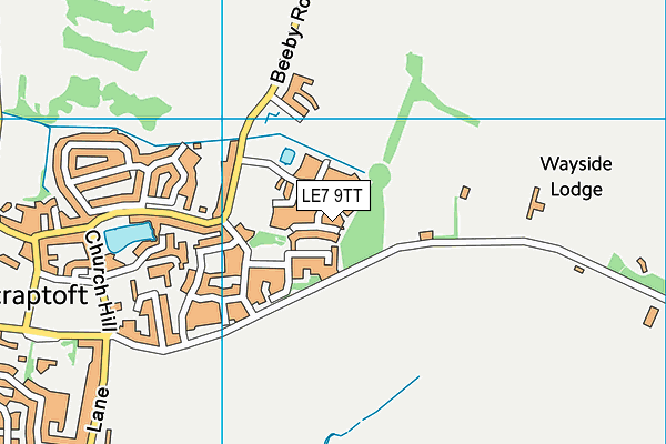 LE7 9TT map - OS VectorMap District (Ordnance Survey)