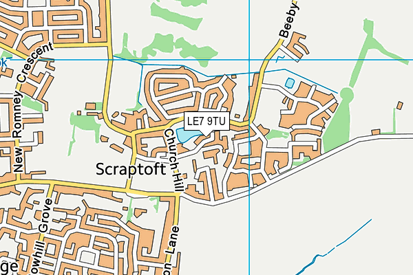 LE7 9TU map - OS VectorMap District (Ordnance Survey)