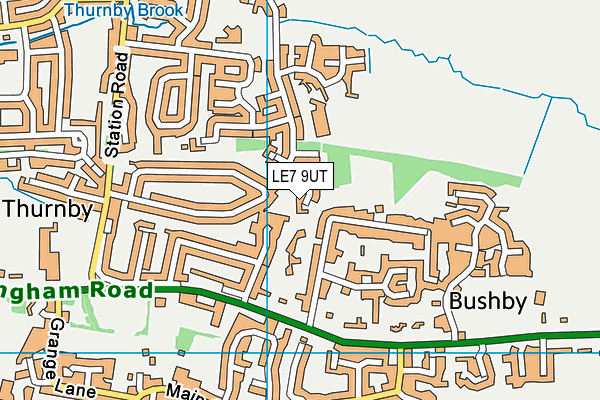 LE7 9UT map - OS VectorMap District (Ordnance Survey)