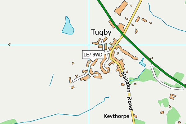 Tugby Church of England Primary School map (LE7 9WD) - OS VectorMap District (Ordnance Survey)