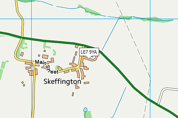 LE7 9YA map - OS VectorMap District (Ordnance Survey)