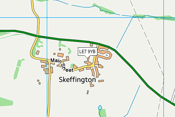 LE7 9YB map - OS VectorMap District (Ordnance Survey)