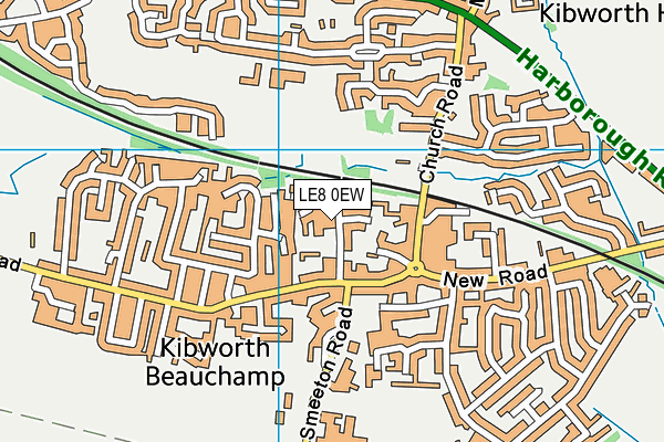 LE8 0EW map - OS VectorMap District (Ordnance Survey)