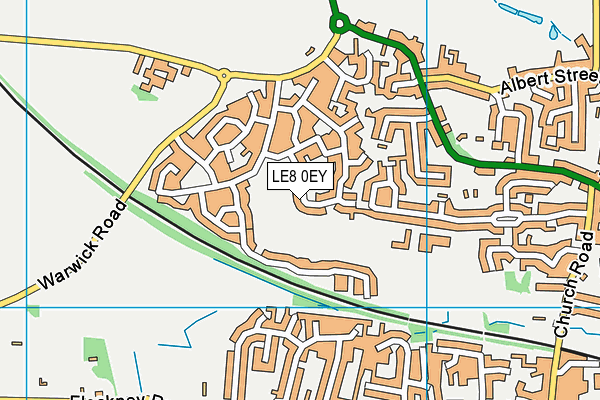 LE8 0EY map - OS VectorMap District (Ordnance Survey)