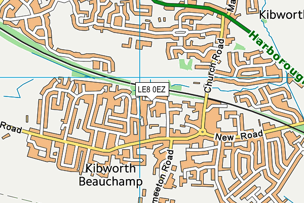 LE8 0EZ map - OS VectorMap District (Ordnance Survey)