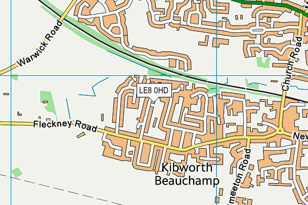 LE8 0HD map - OS VectorMap District (Ordnance Survey)
