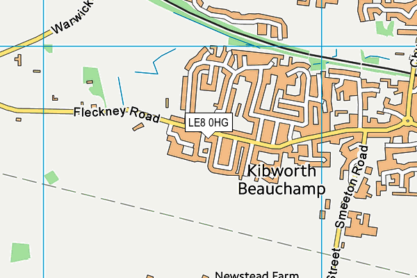 Fleckney Road map (LE8 0HG) - OS VectorMap District (Ordnance Survey)