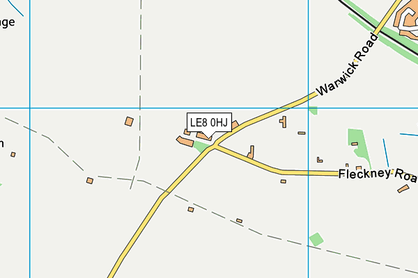 LE8 0HJ map - OS VectorMap District (Ordnance Survey)