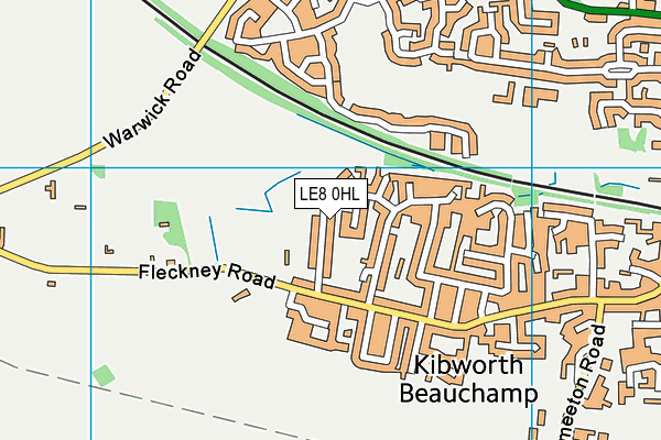 LE8 0HL map - OS VectorMap District (Ordnance Survey)