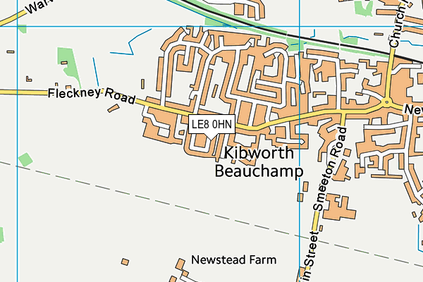 LE8 0HN map - OS VectorMap District (Ordnance Survey)