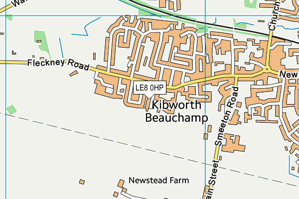 LE8 0HP map - OS VectorMap District (Ordnance Survey)