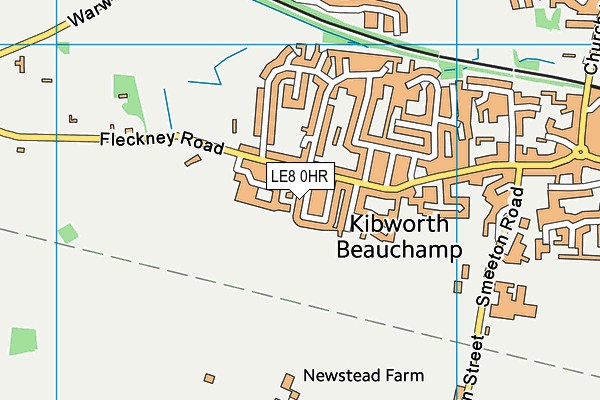 LE8 0HR map - OS VectorMap District (Ordnance Survey)