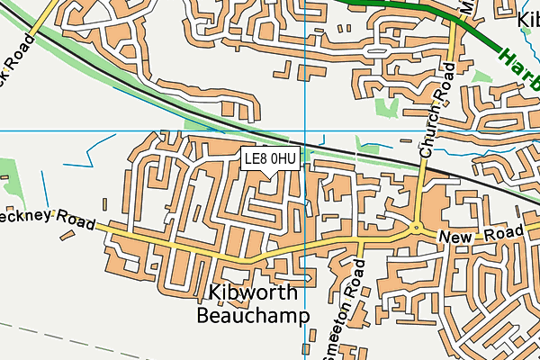 LE8 0HU map - OS VectorMap District (Ordnance Survey)