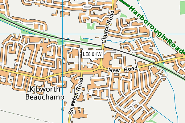 LE8 0HW map - OS VectorMap District (Ordnance Survey)