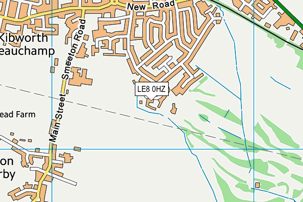 LE8 0HZ map - OS VectorMap District (Ordnance Survey)