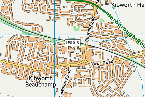 LE8 0JB map - OS VectorMap District (Ordnance Survey)