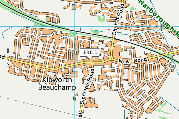 LE8 0JD map - OS VectorMap District (Ordnance Survey)