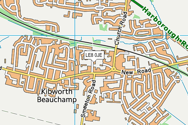 LE8 0JE map - OS VectorMap District (Ordnance Survey)