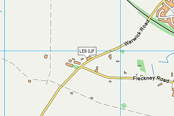 LE8 0JF map - OS VectorMap District (Ordnance Survey)