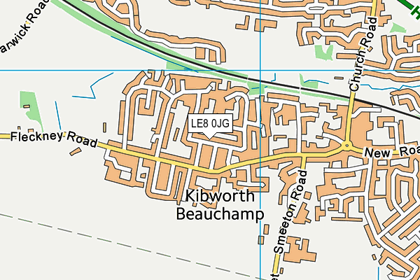 LE8 0JG map - OS VectorMap District (Ordnance Survey)
