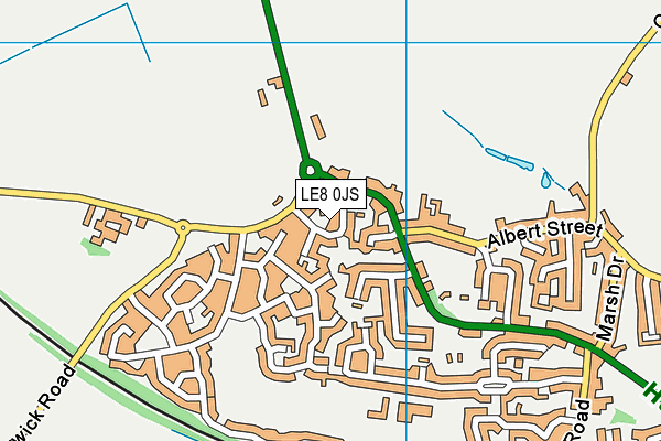 LE8 0JS map - OS VectorMap District (Ordnance Survey)