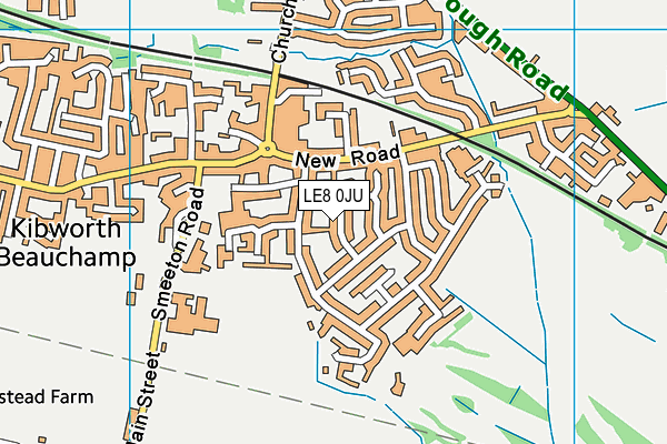 LE8 0JU map - OS VectorMap District (Ordnance Survey)