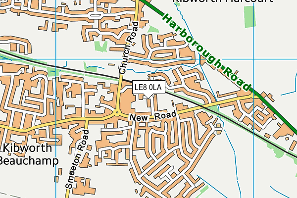 LE8 0LA map - OS VectorMap District (Ordnance Survey)
