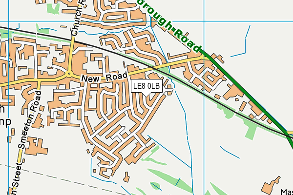 LE8 0LB map - OS VectorMap District (Ordnance Survey)