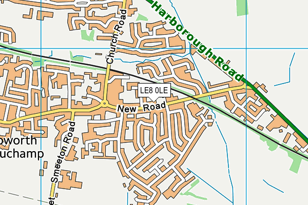 LE8 0LE map - OS VectorMap District (Ordnance Survey)