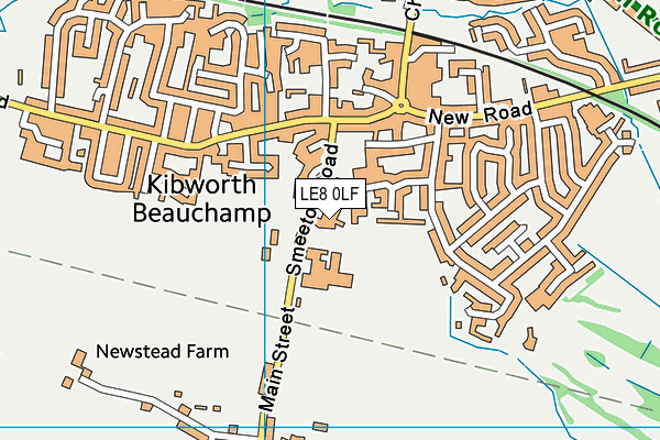 LE8 0LF map - OS VectorMap District (Ordnance Survey)
