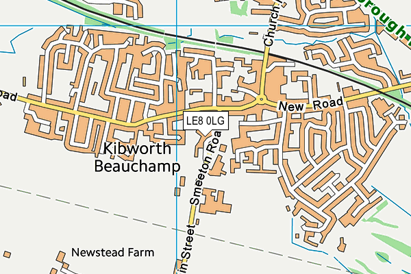 Kibworth School map (LE8 0LG) - OS VectorMap District (Ordnance Survey)