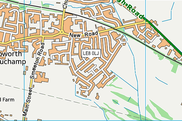 LE8 0LJ map - OS VectorMap District (Ordnance Survey)